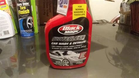 Black magic infused waterless car wash with ceramic formula